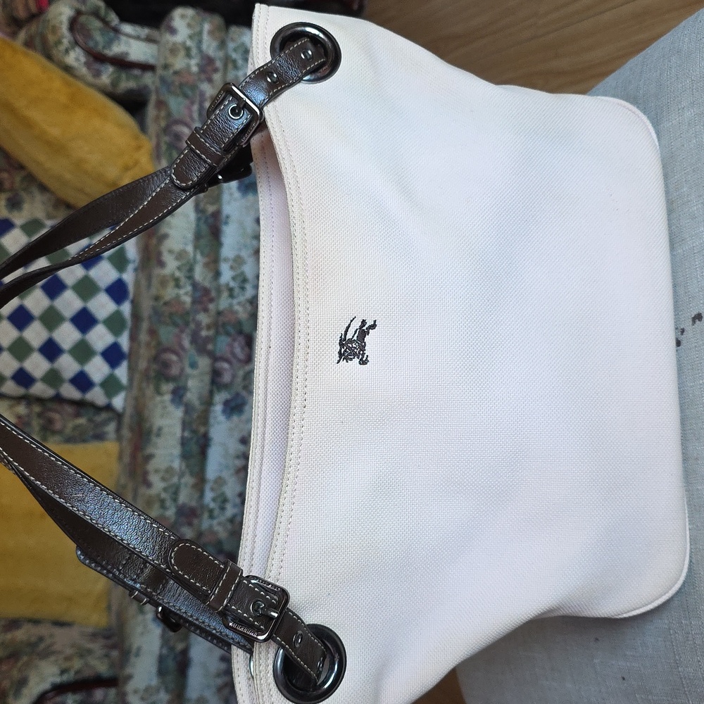 Elegant Cream Canvas Tote Bag